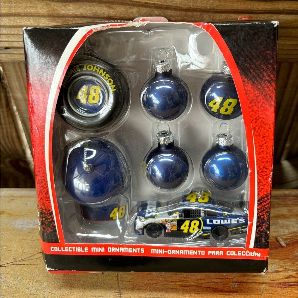 NASCAR 48 Jimmy Johnson Collectible Mini Ornaments by Trevco